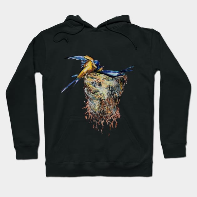 Barn Swallows Hoodie by Animal Surrealism